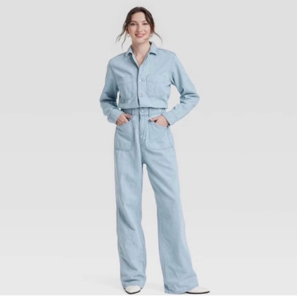 NWT Utility Light Blue Women's Jumpsuit
